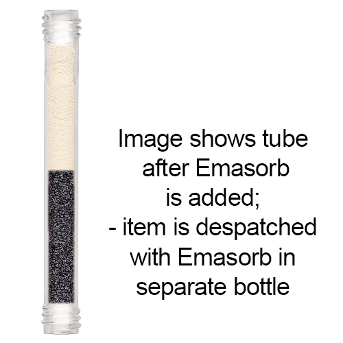 Prepacked 1/2 filled sicapent C3047 trap  with separate bottle of Emasorb filling

Phosphorous Pentoxide, UN1807  Sodium Hydroxide, solid, UN1823